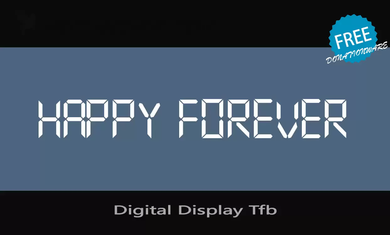 Font Sample of Digital-Display-Tfb