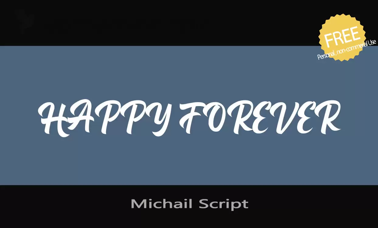 Font Sample of Michail-Script