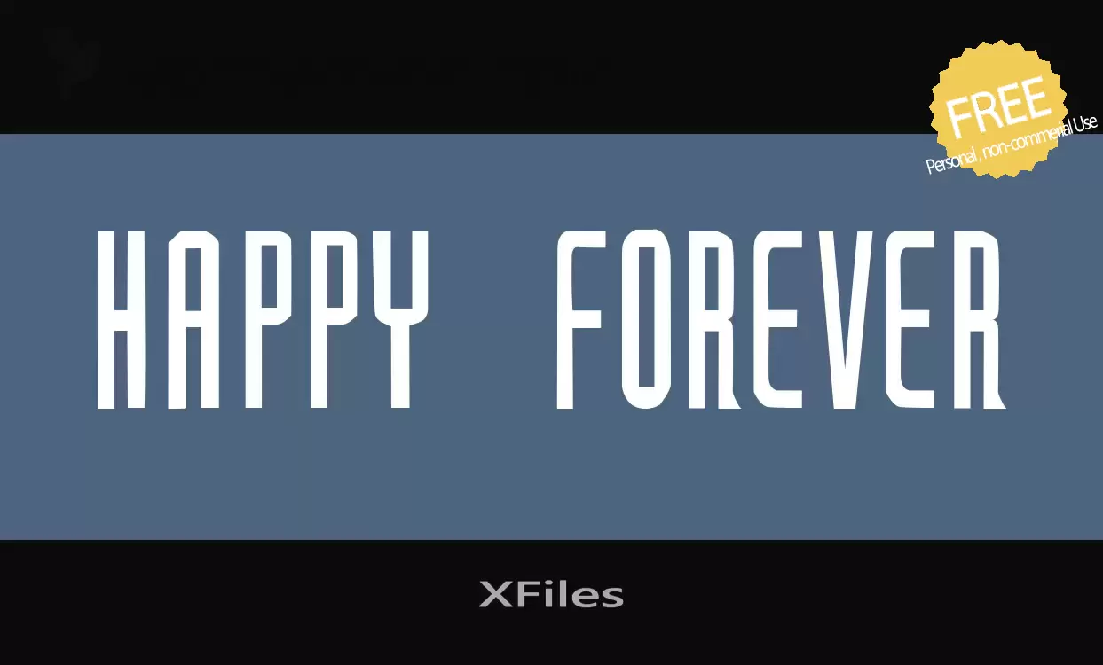 Font Sample of XFiles