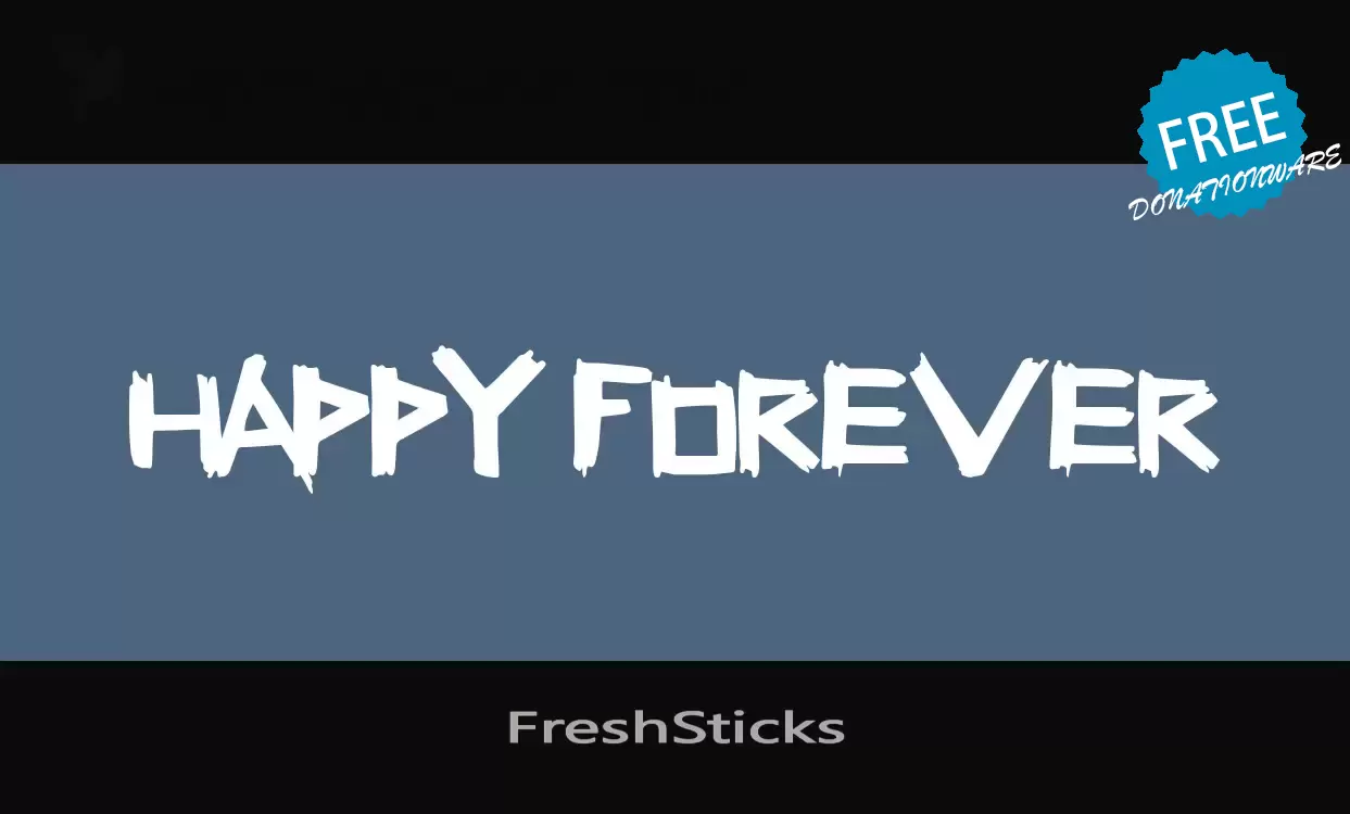 Font Sample of FreshSticks