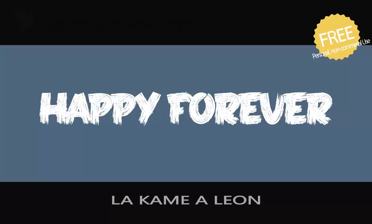 Font Sample of LA-KAME-A-LEON