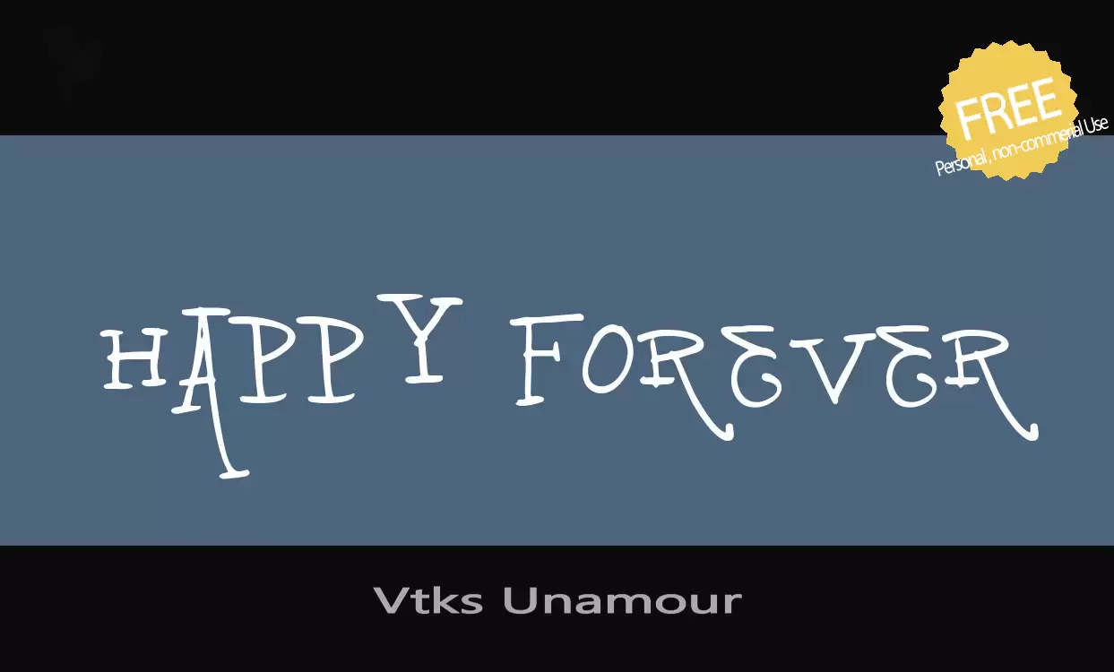 Font Sample of Vtks-Unamour