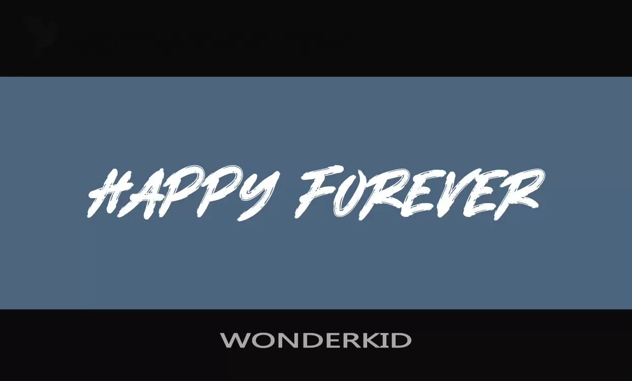 Font Sample of WONDERKID