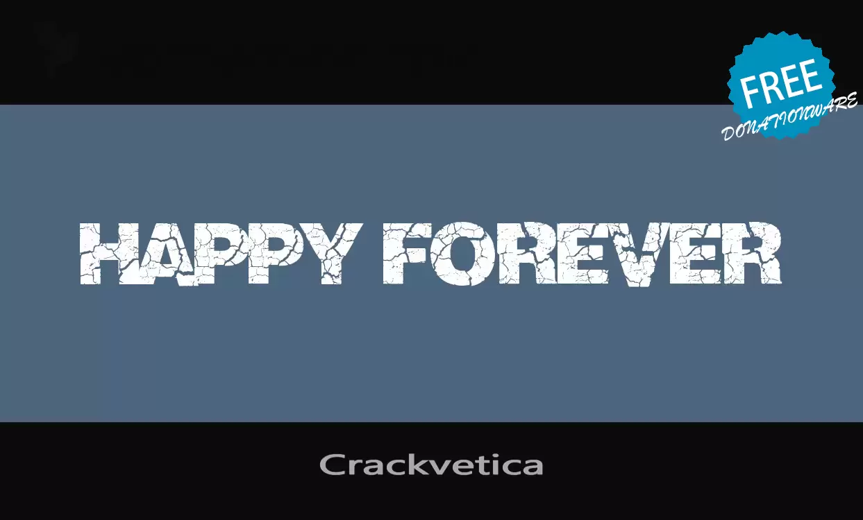 Font Sample of Crackvetica