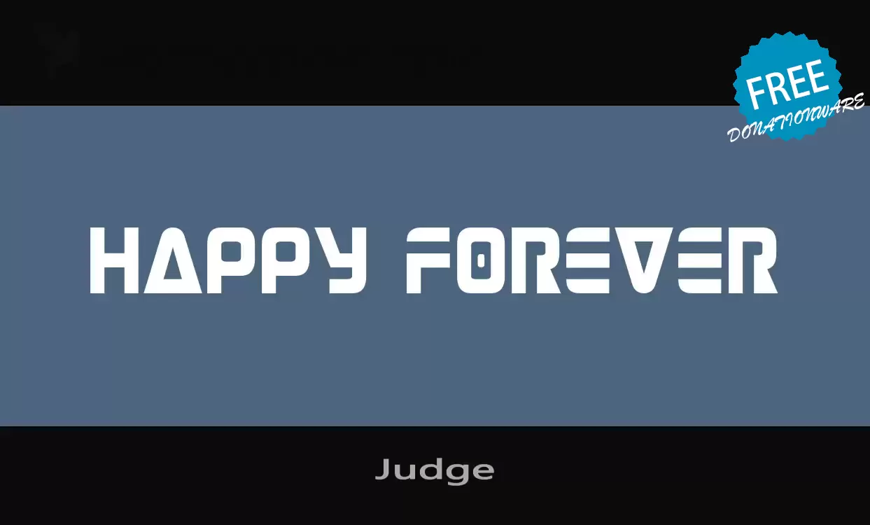 Font Sample of Judge