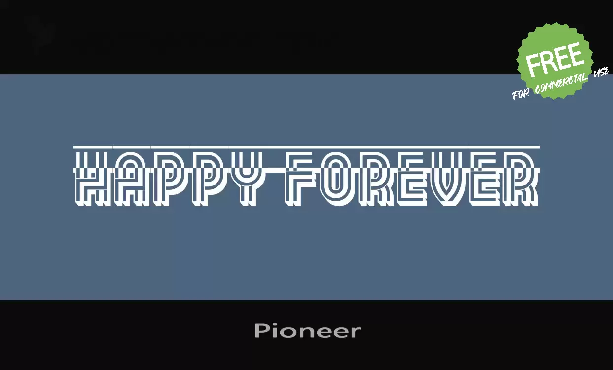 「Pioneer」字体效果图