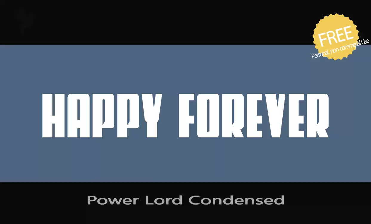 「Power-Lord-Condensed」字体效果图