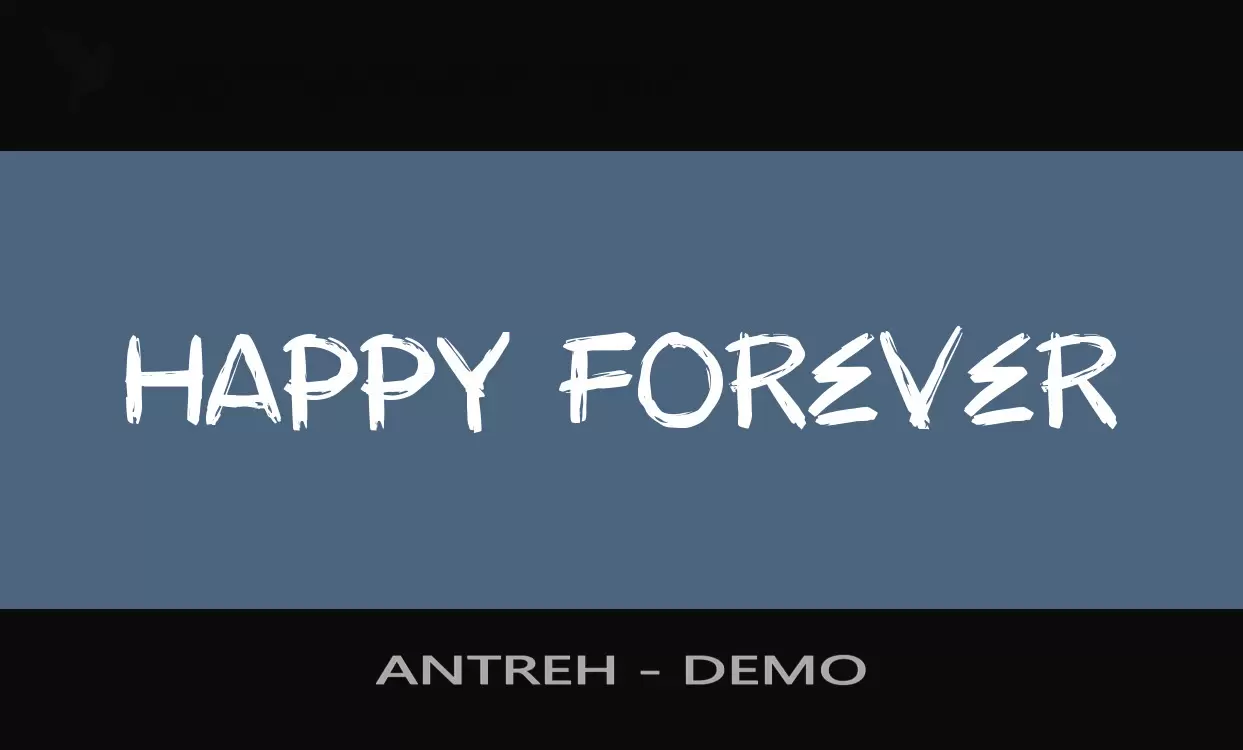 Font Sample of ANTREH---DEMO