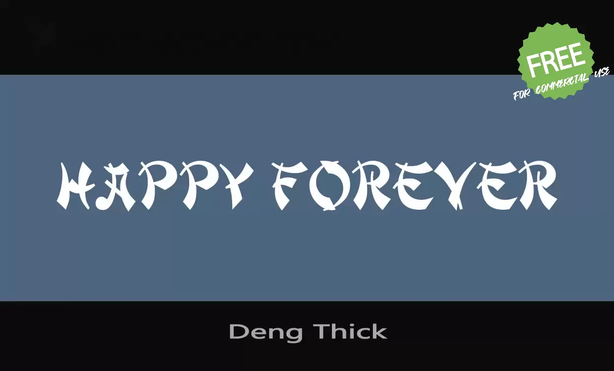 「Deng Thick」字体效果图