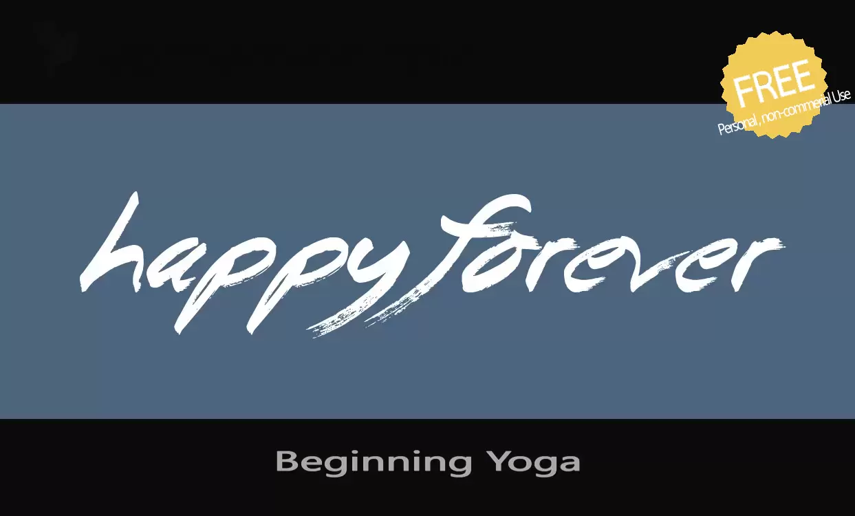 「Beginning-Yoga」字体效果图