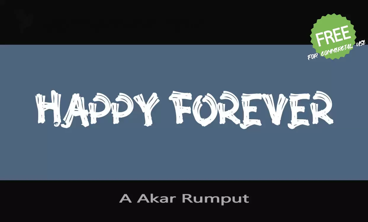 「A-Akar-Rumput」字体效果图
