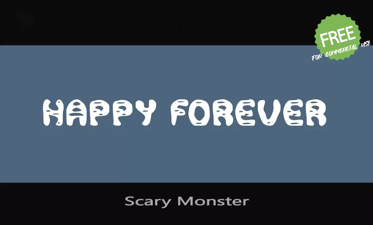 「Scary Monster」字体效果图