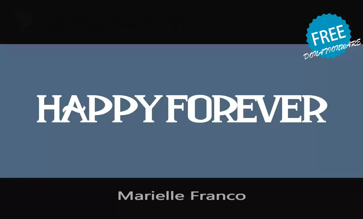 「Marielle-Franco」字体效果图