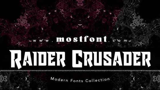 Typographic Design of Raider-Crusader-Straight