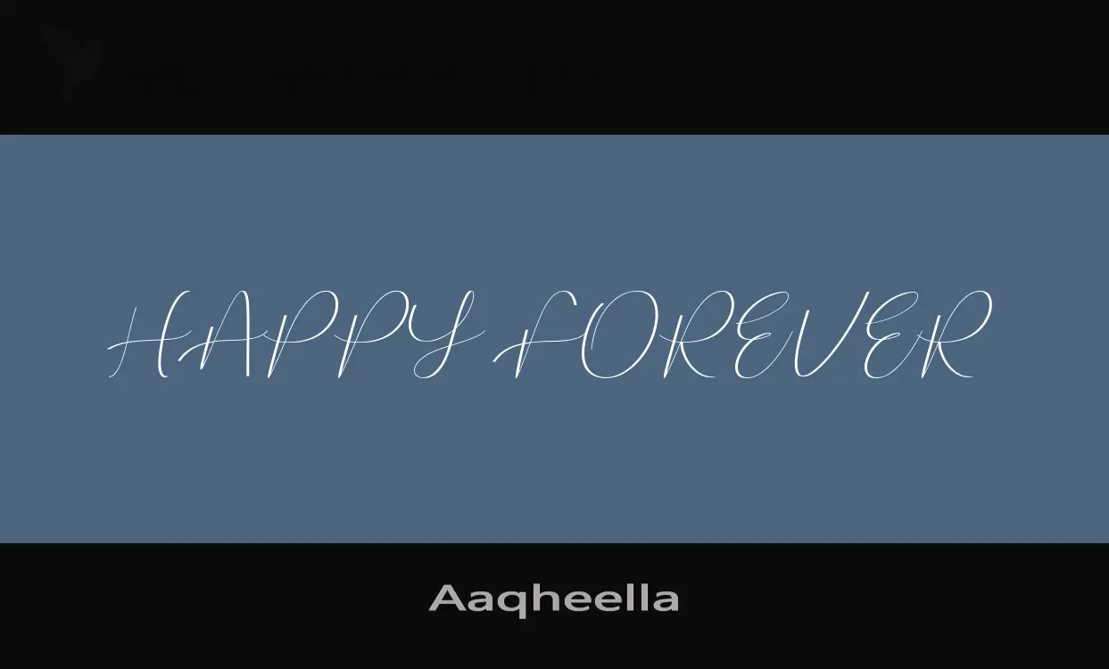 Font Sample of Aaqheella