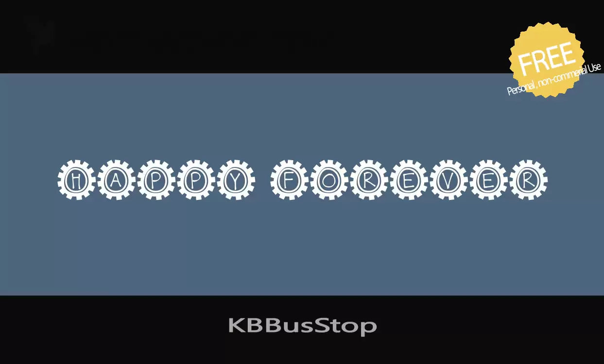 「KBBusStop」字体效果图