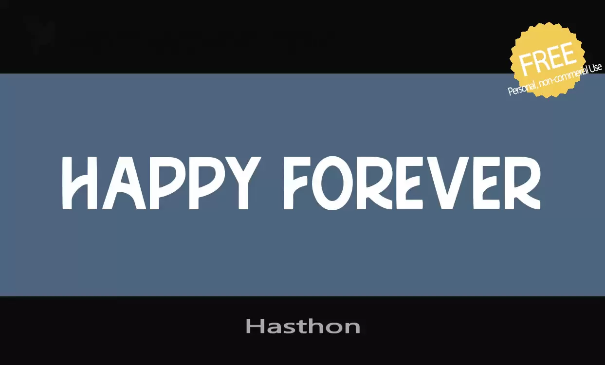 Font Sample of Hasthon