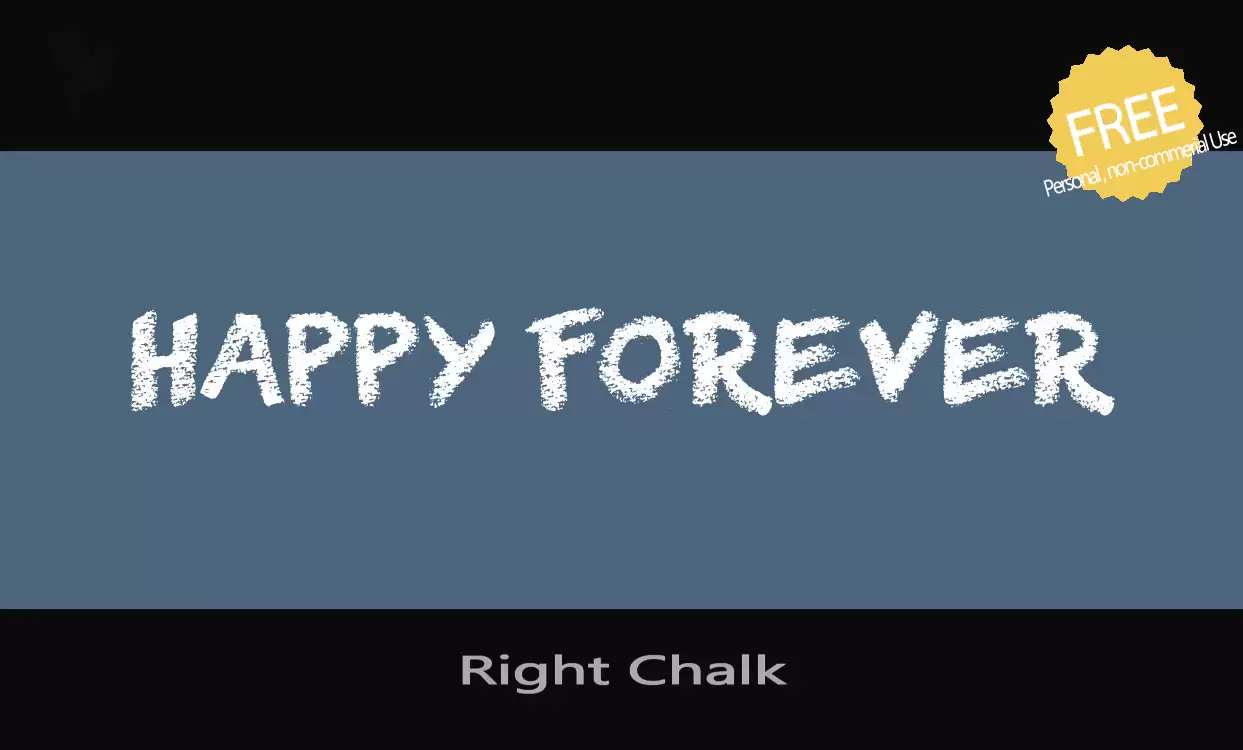 Font Sample of Right-Chalk