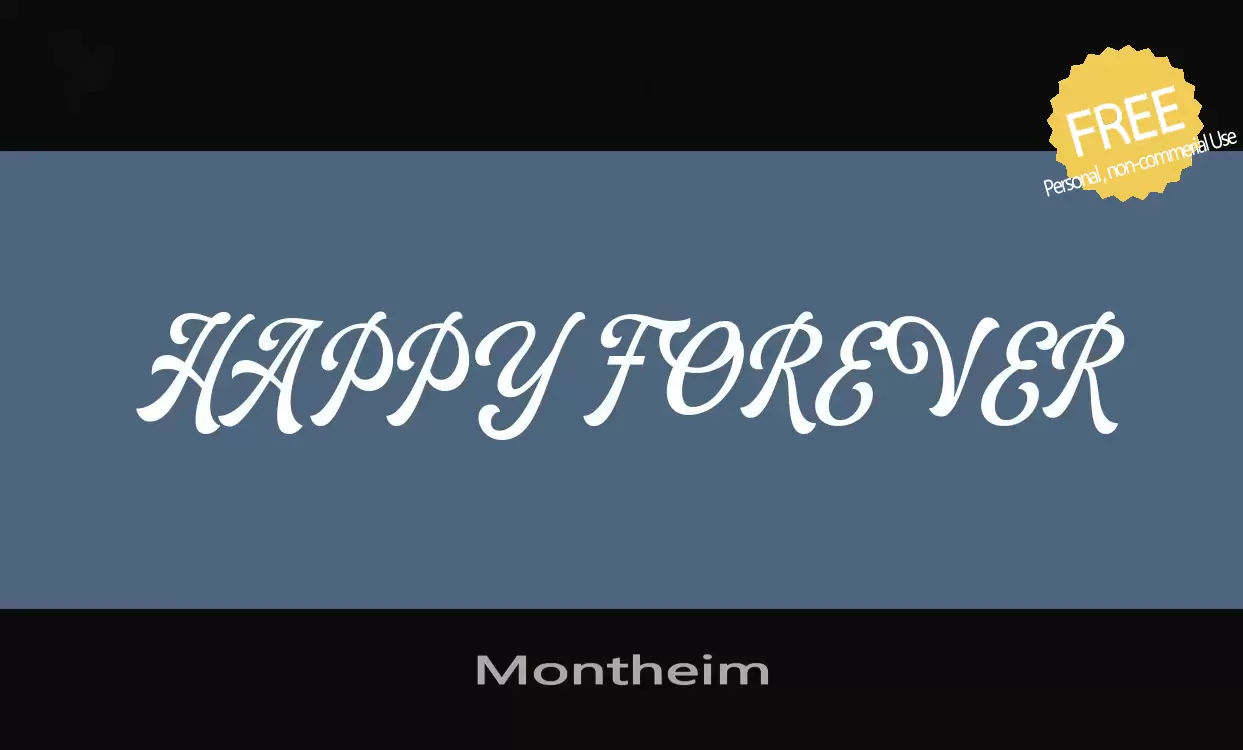 Font Sample of Montheim