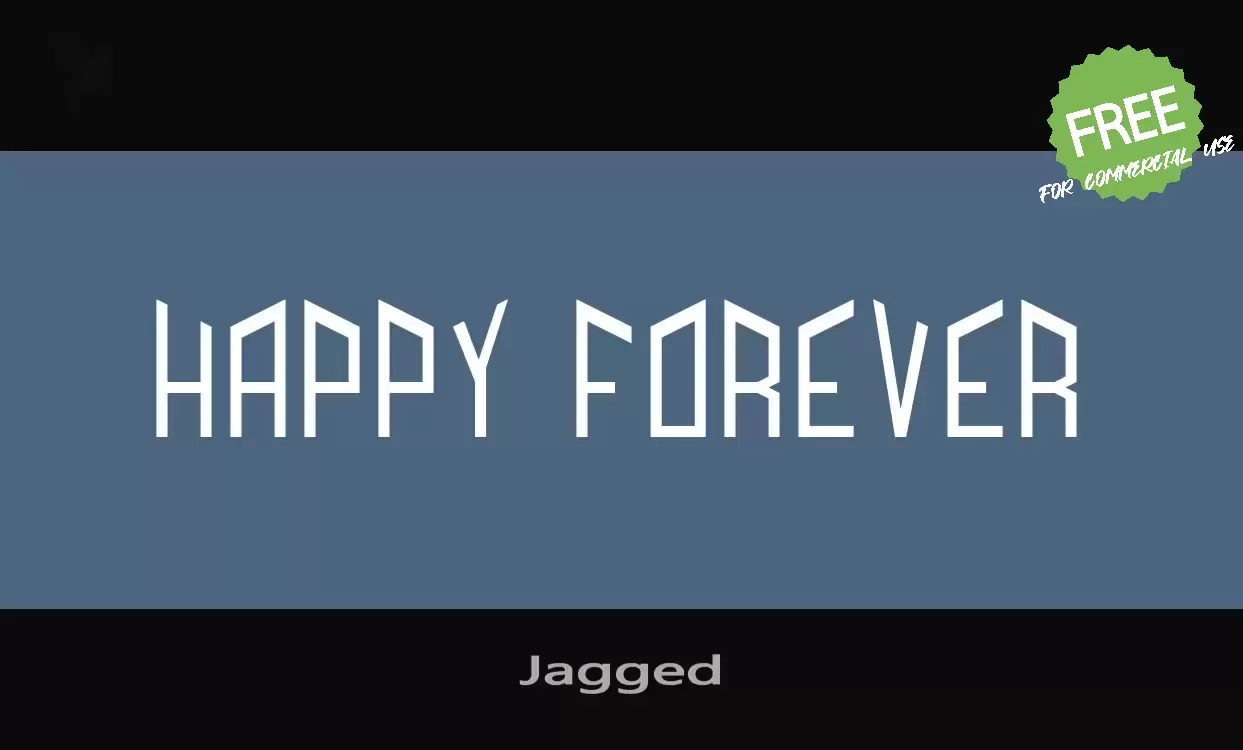 「Jagged」字体效果图