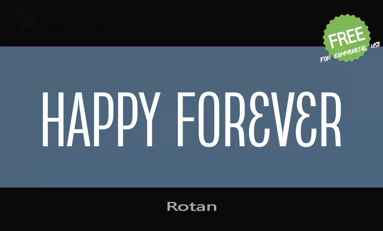 Font Sample of Rotan