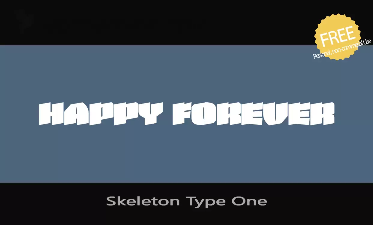 Font Sample of Skeleton-Type-One