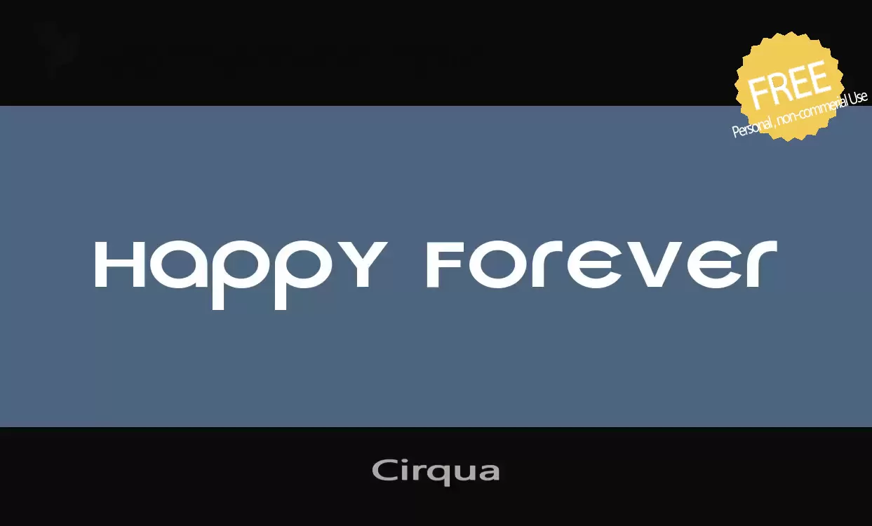 Font Sample of Cirqua