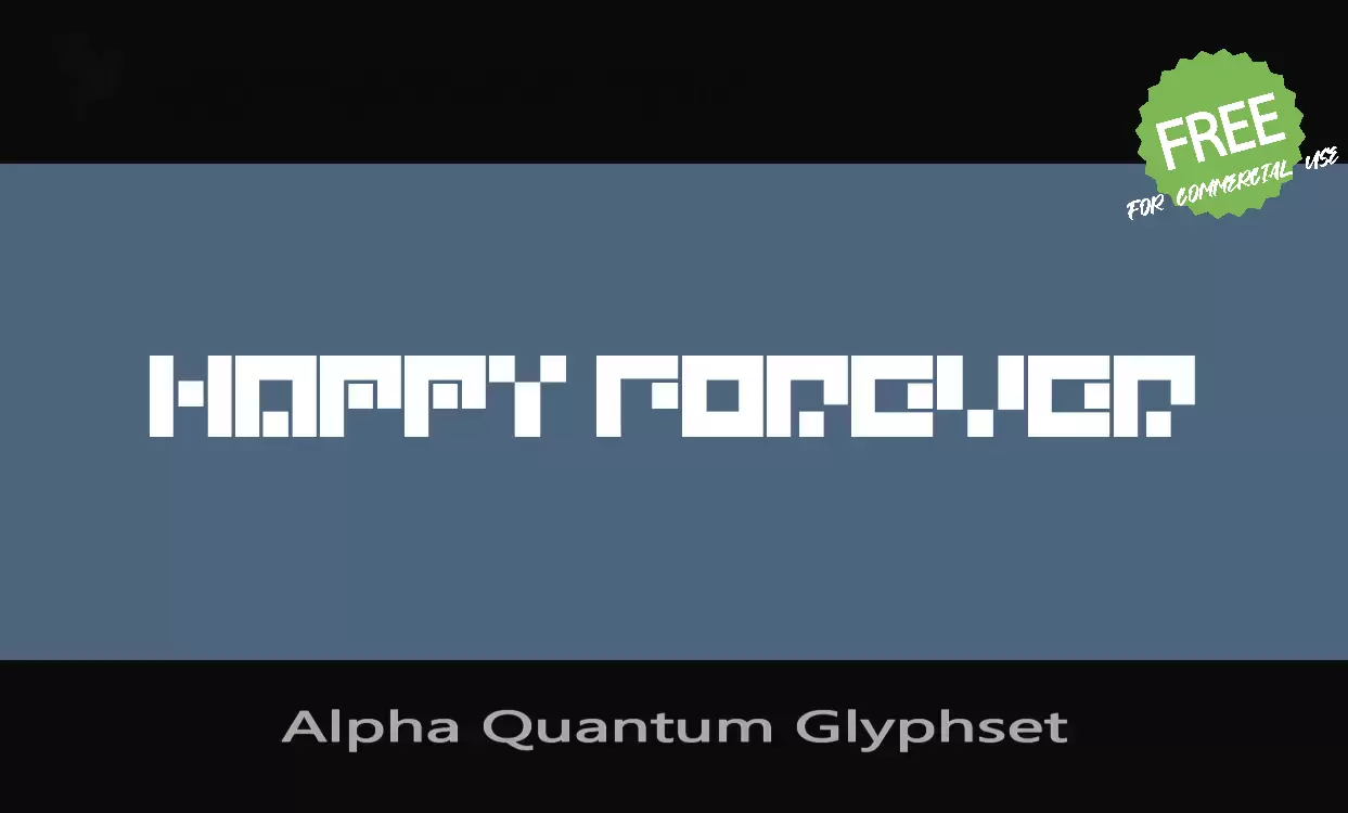 Font Sample of Alpha-Quantum-Glyphset