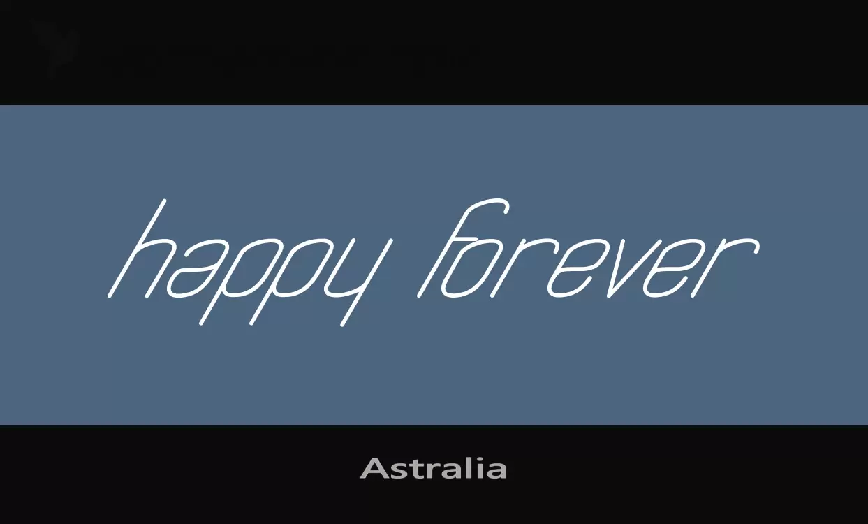 Font Sample of Astralia