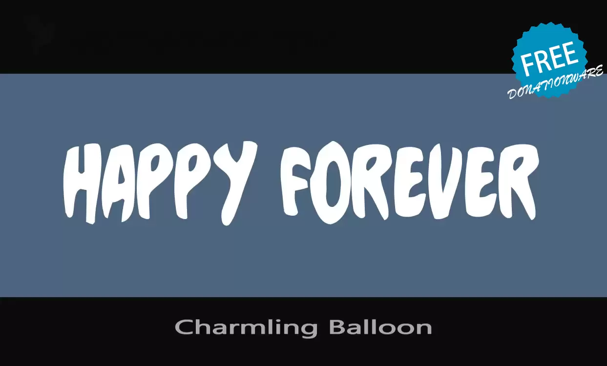 Font Sample of Charmling-Balloon