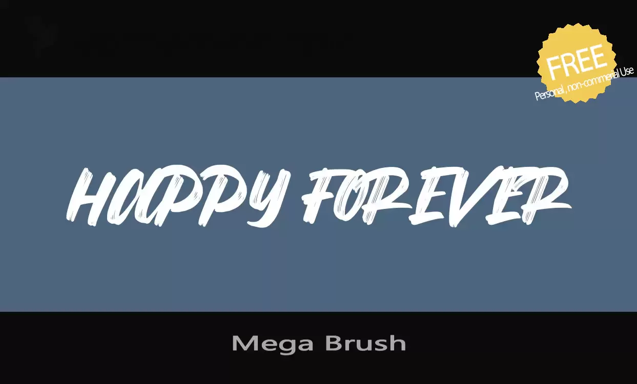 Font Sample of Mega-Brush