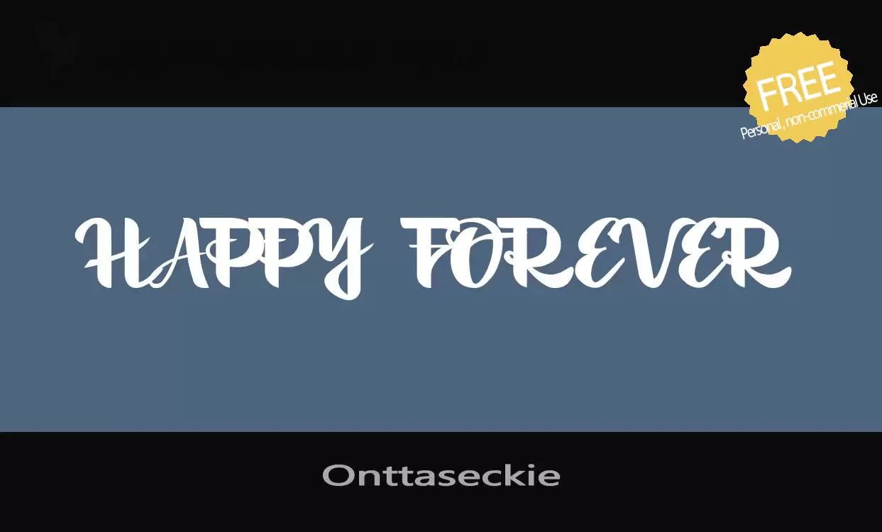 Font Sample of Onttaseckie