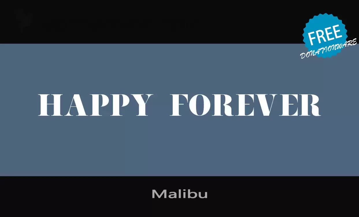 「Malibu」字体效果图