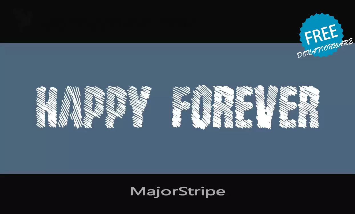 Font Sample of MajorStripe