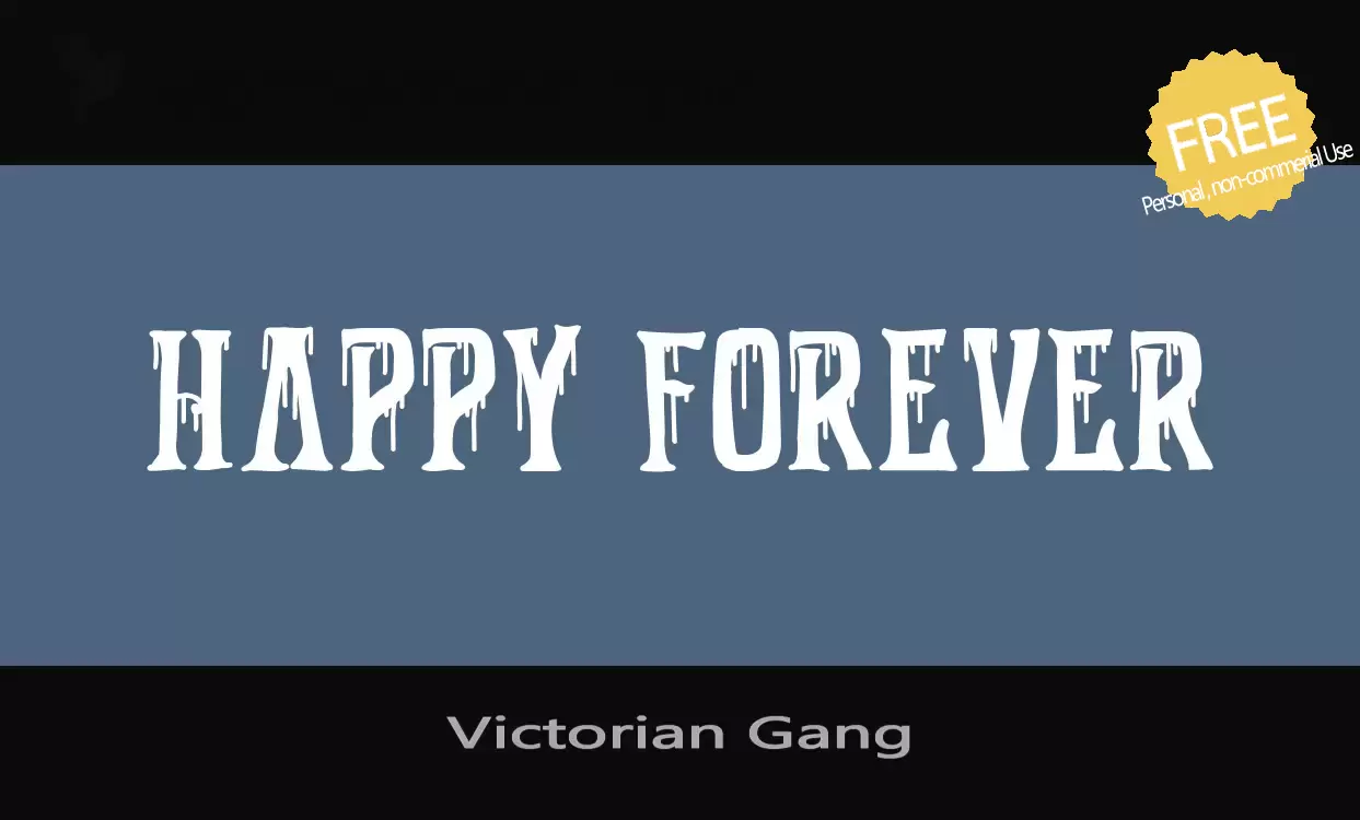 Font Sample of Victorian-Gang