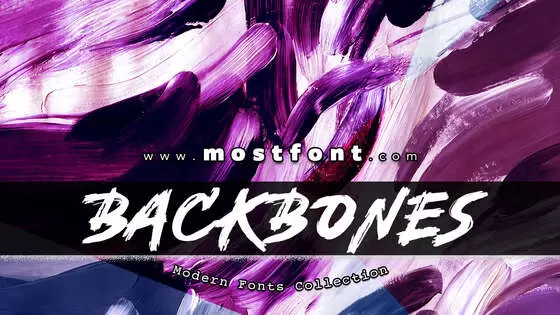 「Backbones」字体排版图片