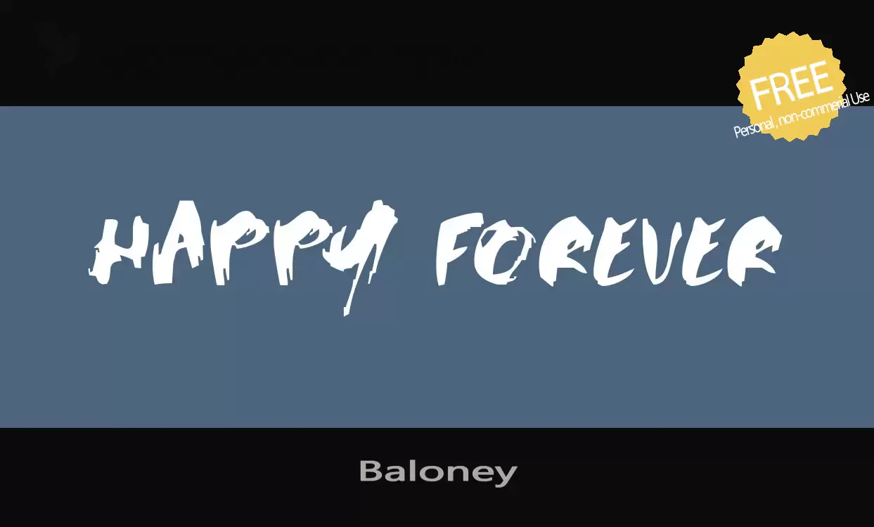 「Baloney」字体效果图