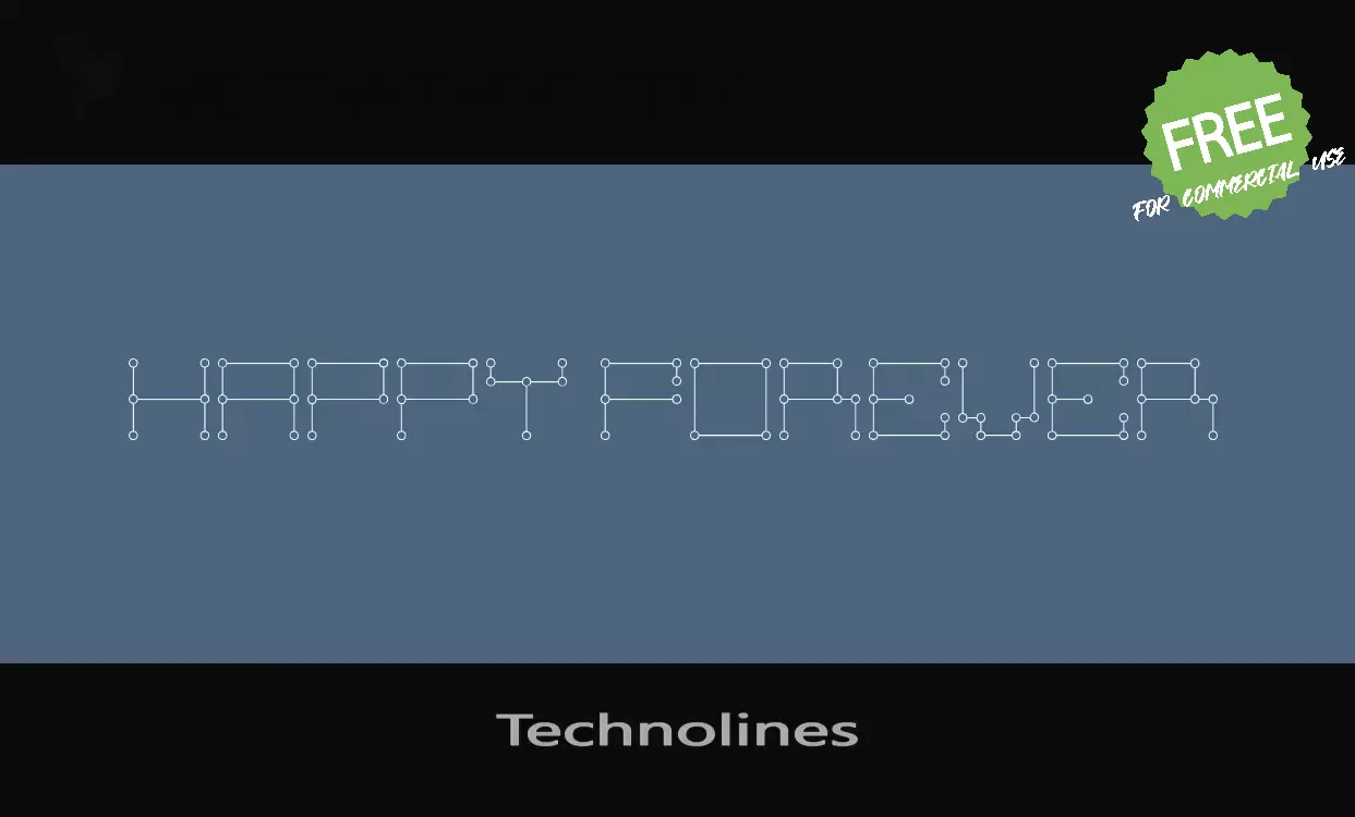 「Technolines」字体效果图