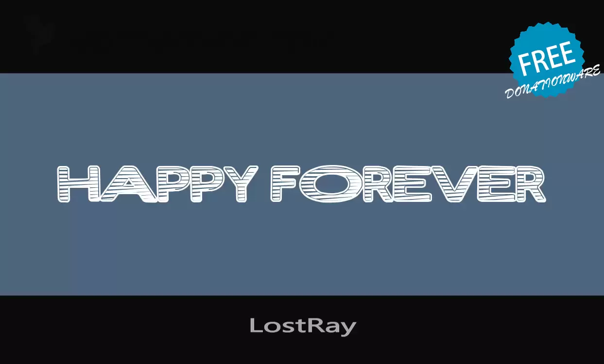 Font Sample of LostRay