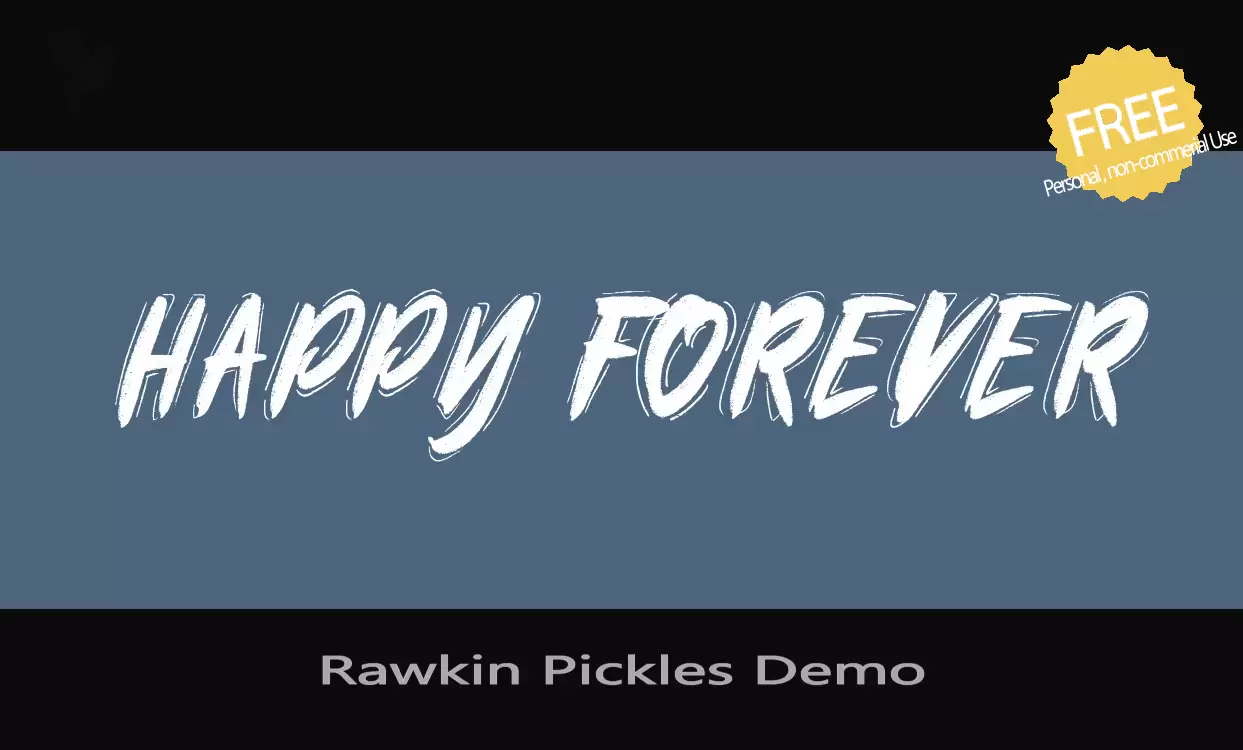 「Rawkin-Pickles-Demo」字体效果图