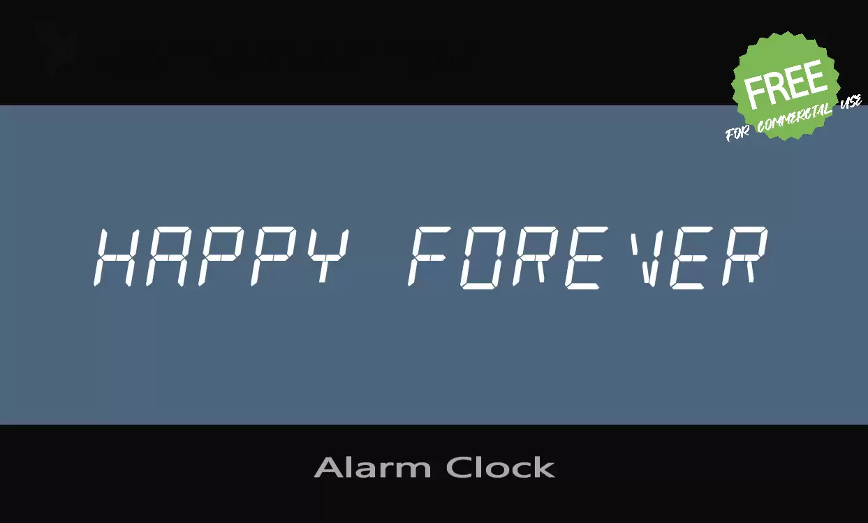 Font Sample of Alarm-Clock