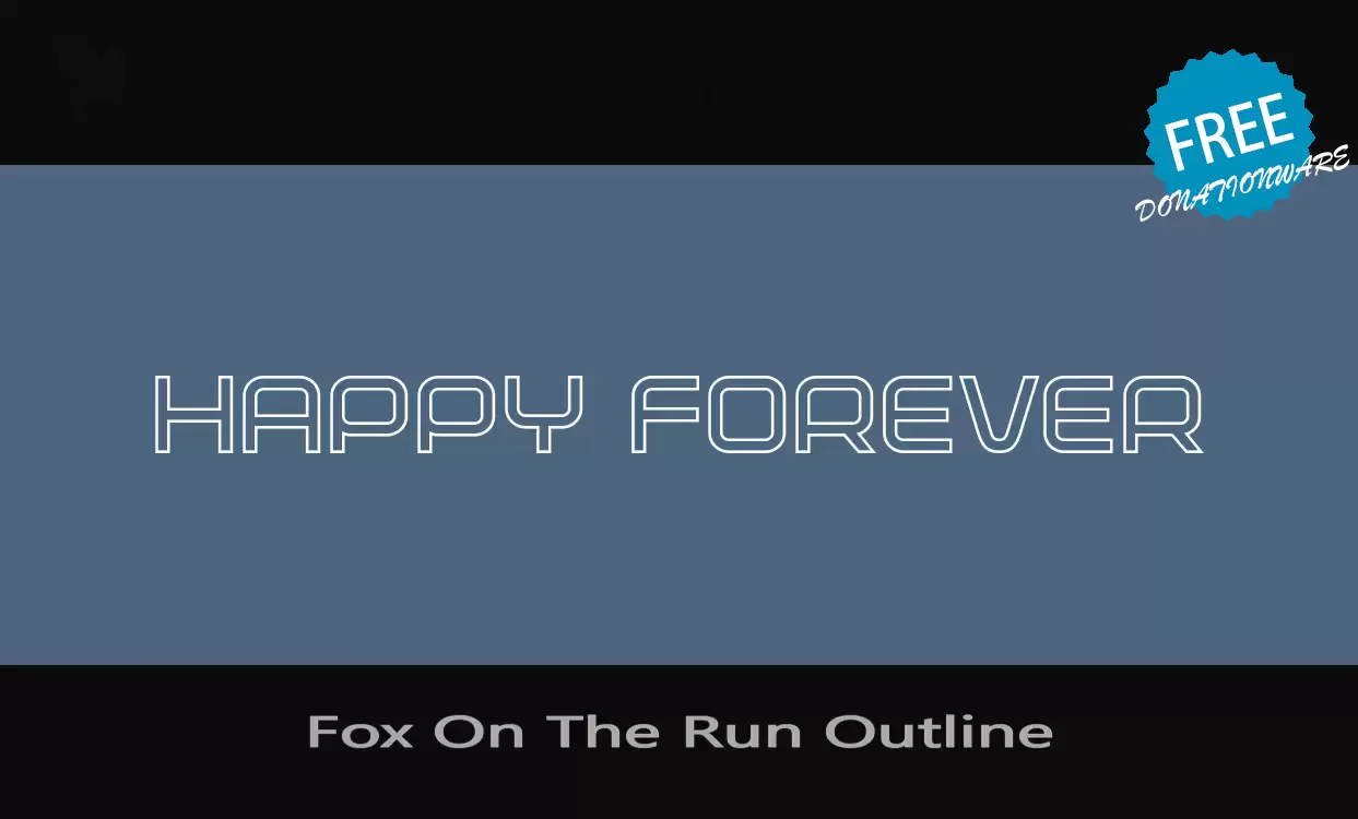 Font Sample of Fox-On-The-Run-Outline