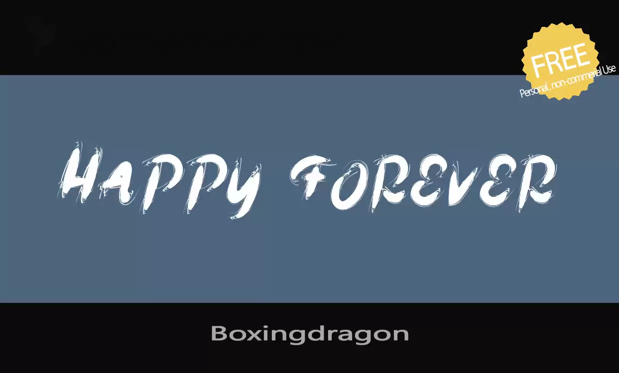 Font Sample of Boxingdragon