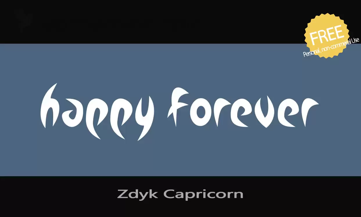 Font Sample of Zdyk-Capricorn