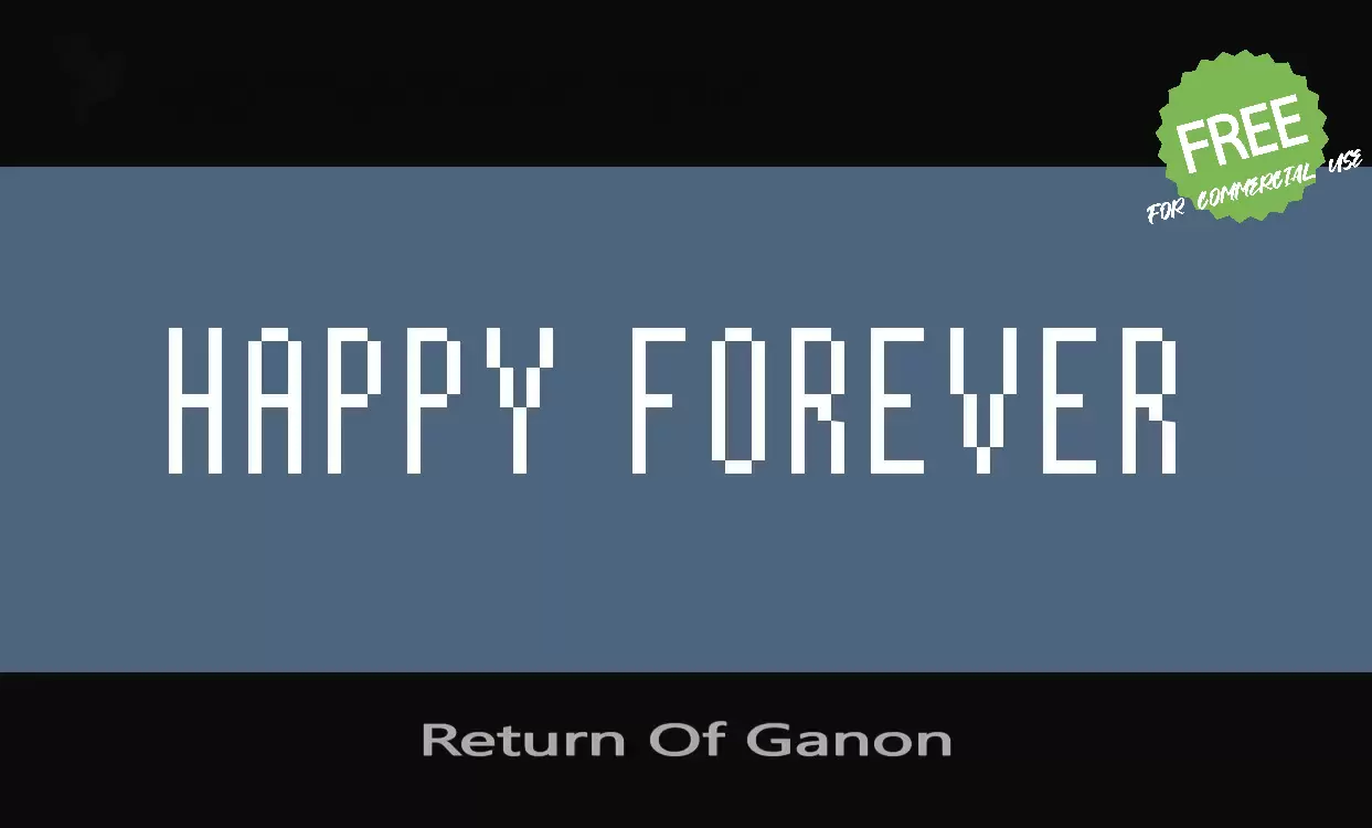 「Return-Of-Ganon」字体效果图