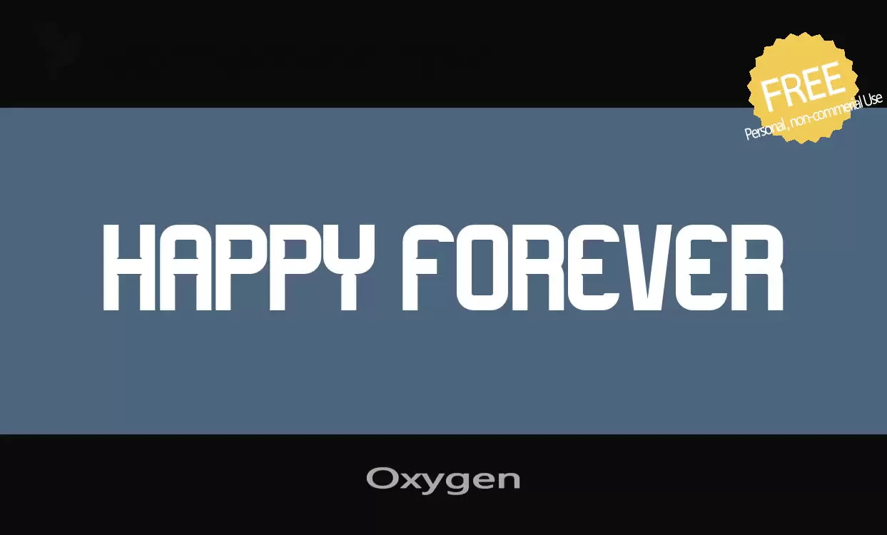 Font Sample of Oxygen