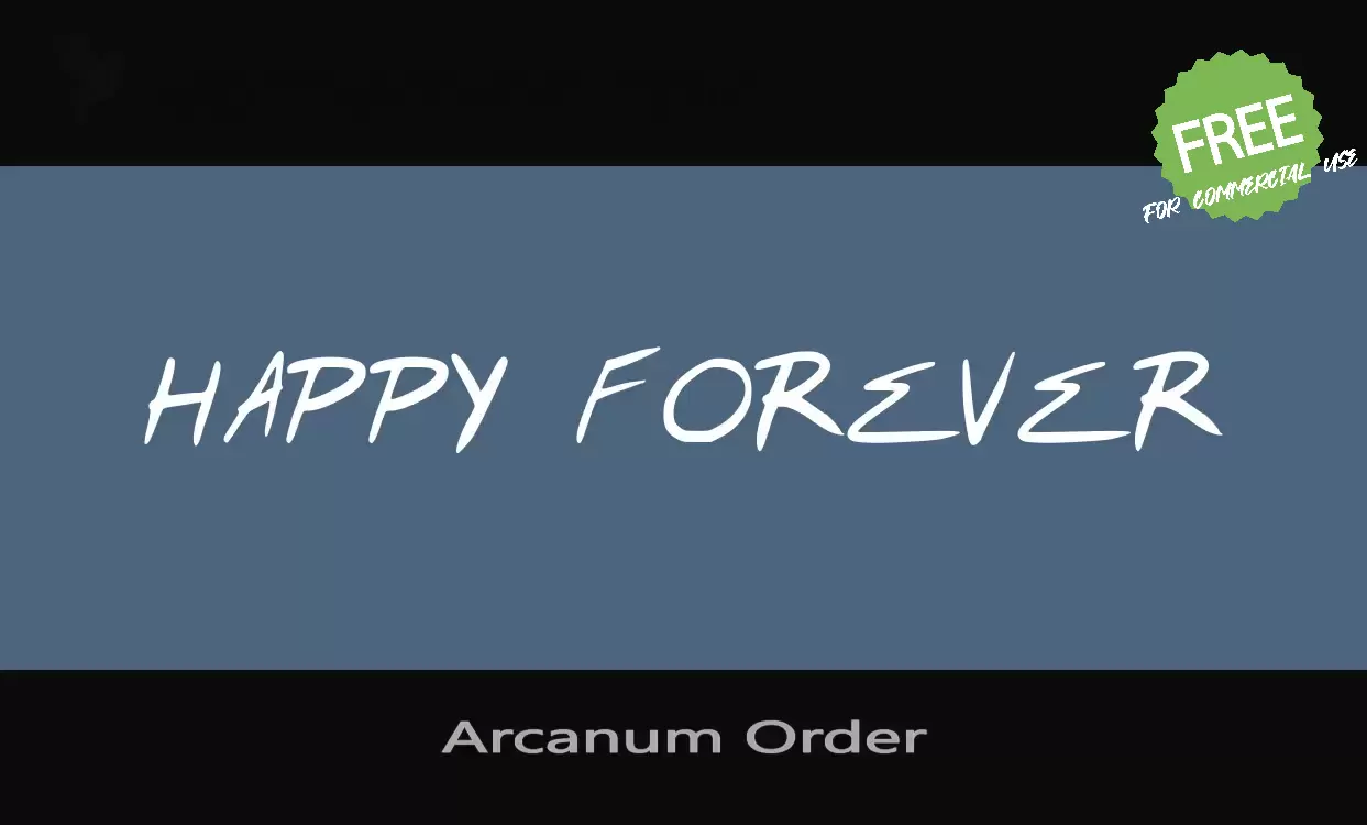 Font Sample of Arcanum-Order