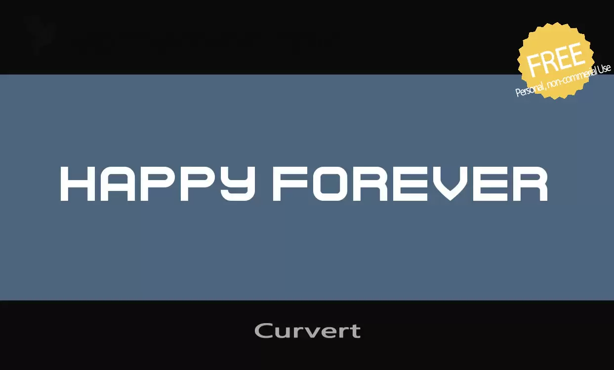 「Curvert」字体效果图