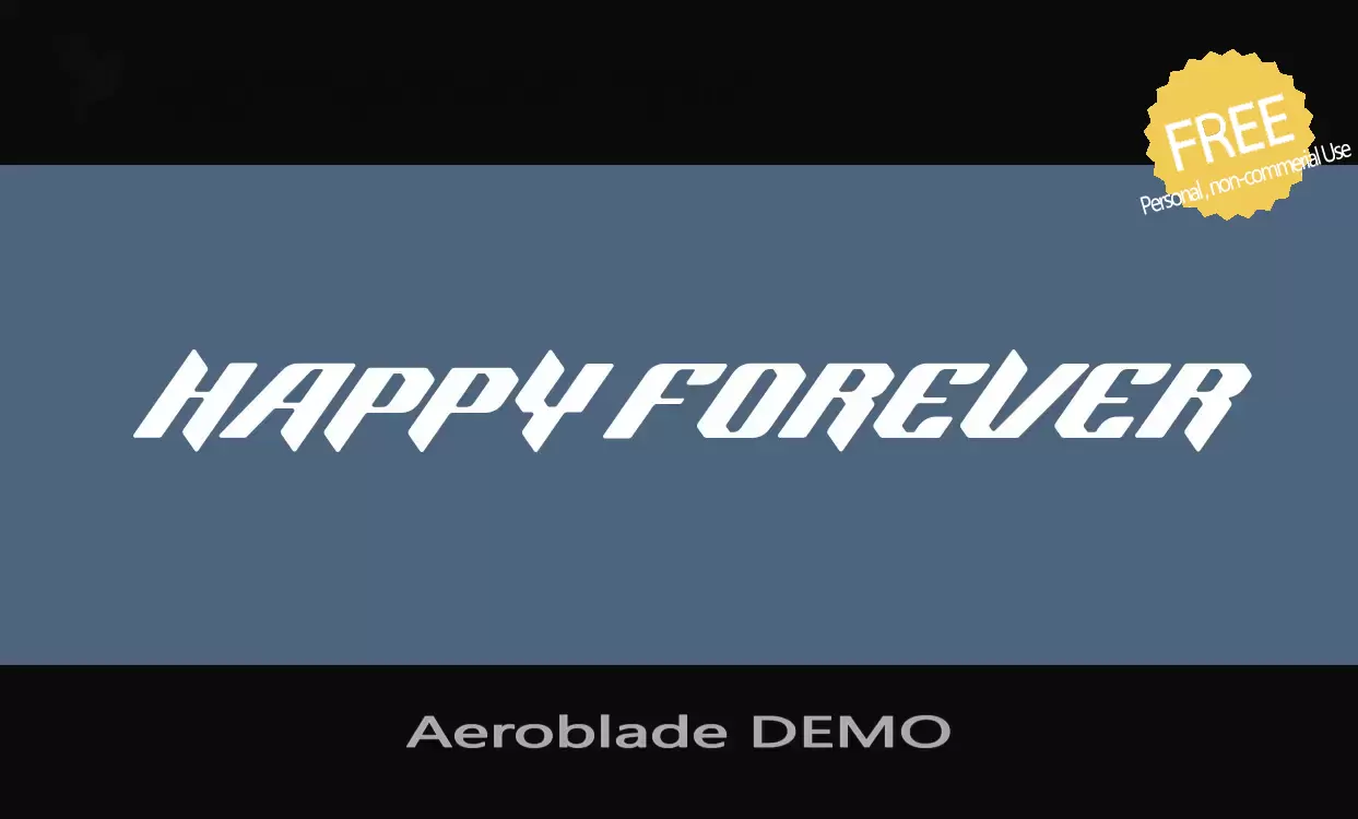 「Aeroblade-DEMO」字体效果图