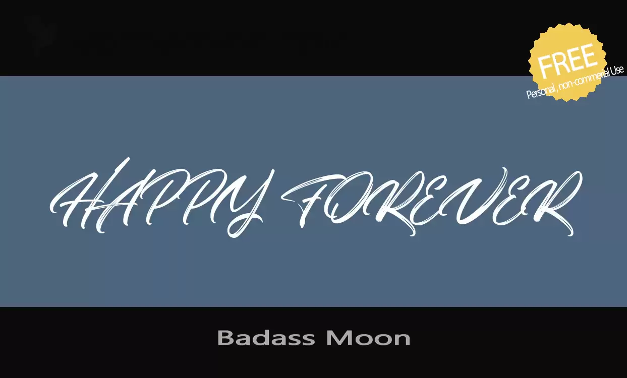 Font Sample of Badass-Moon